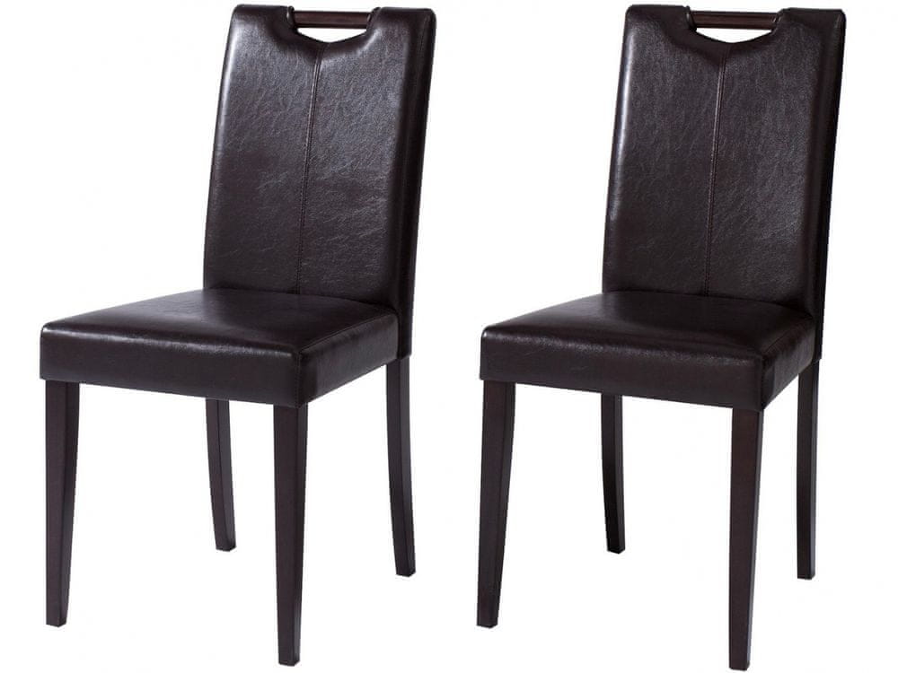 Danish Style Jedálenská stolička Curt (Súprava 2 ks), tmavohnedá/tmavé drevo